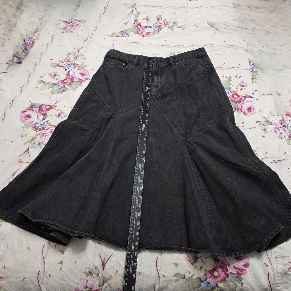 RALPH LAUREN ♥️ Black Denim Skirt SIZE 12 - Picture 14 of 16
